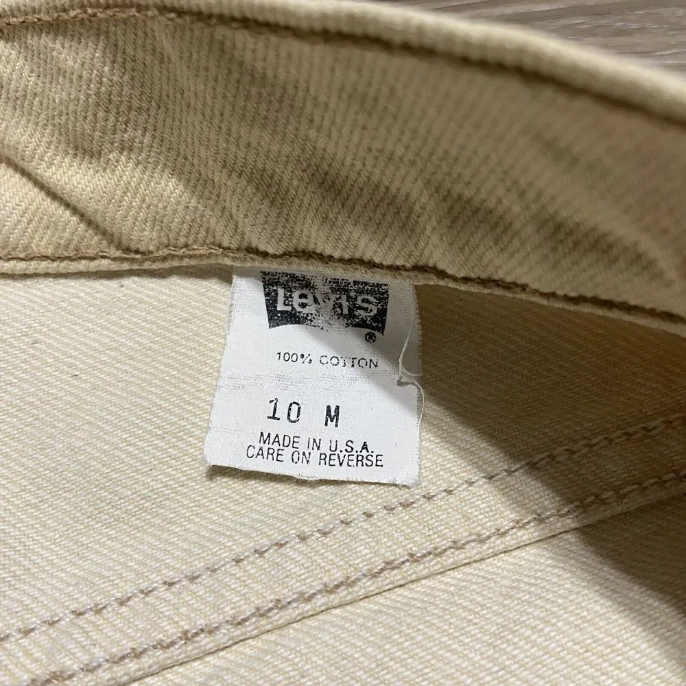 Levi's‎ 550 Made In USA Pastel Light Yellow 90s Jeans Actual 29x30